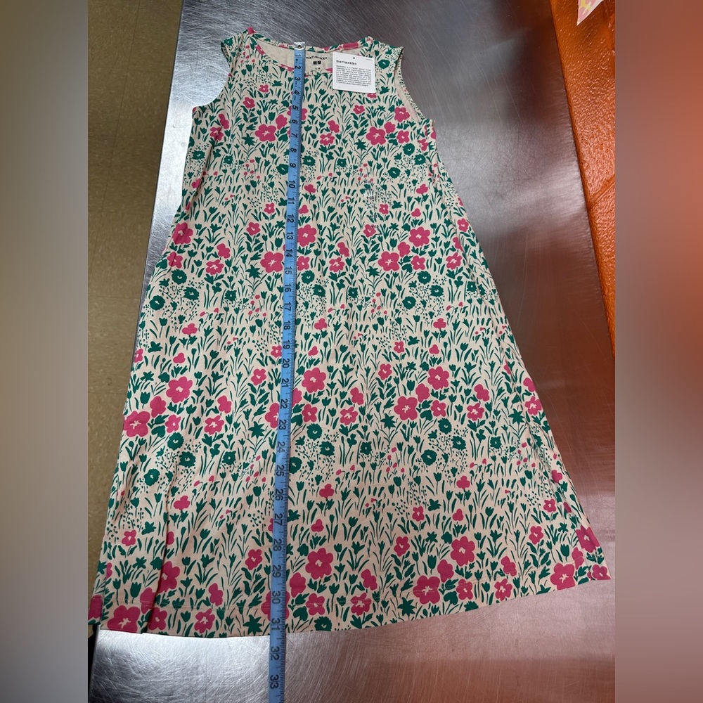Marimekko Floral Cotton Sleeveless Dress 3-4